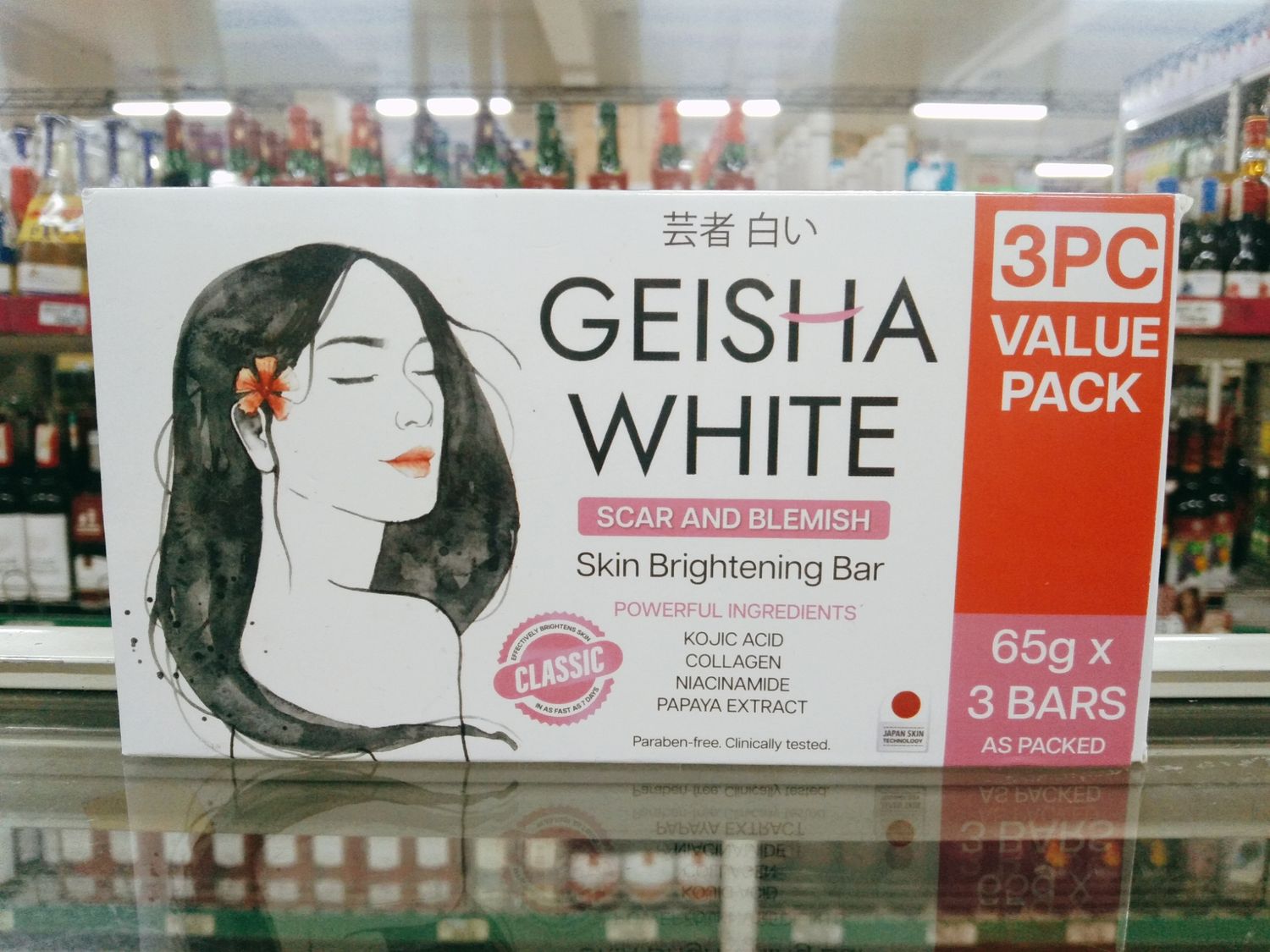 Geisha White Classic Scar and Blemish Skin Brightening Bar (2 Bars x 65g)