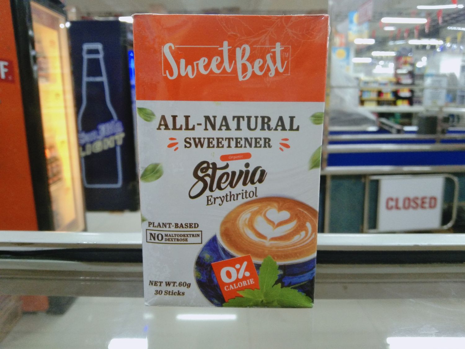 Sweet Best All - Natural Sweetener Organic Stevia Erythritol 60g(2g x 30 Sticks)