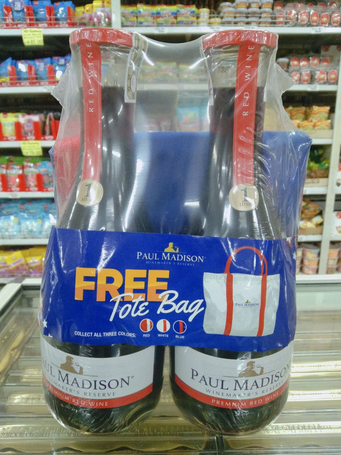 Paul Madison Premium Red Wine (2 Bottles x 1L) with Free Totebag