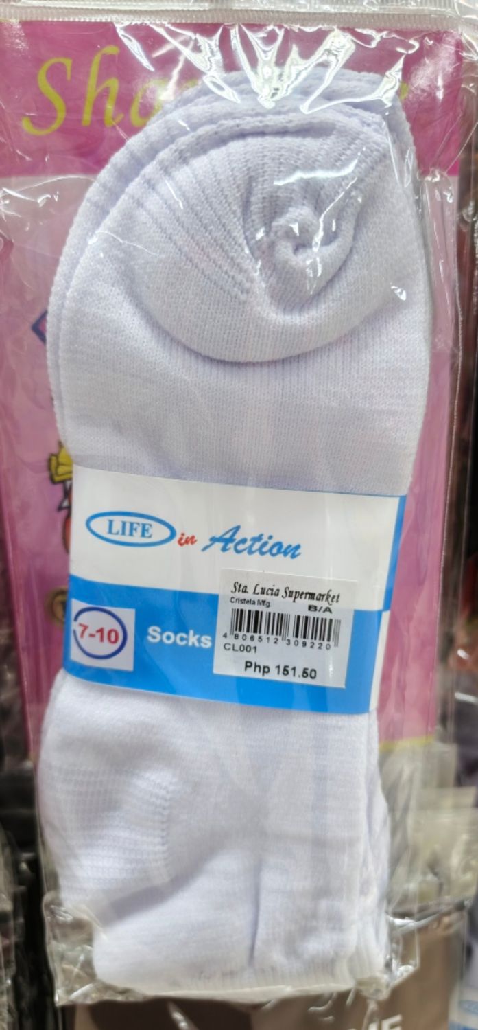 Life in Action Socks 7-10 3Pairs CL001