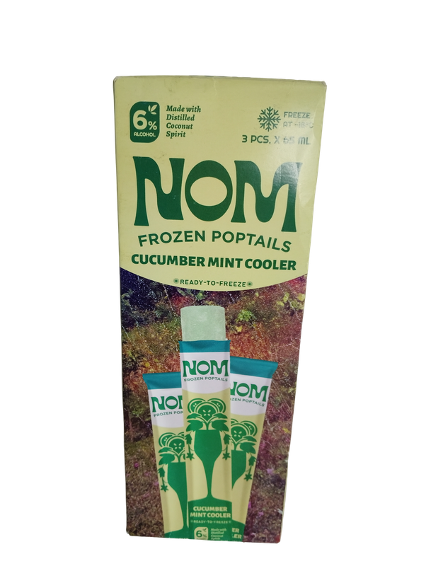 NOM Frozen Poptails Cucumber Cooler (3 Packs x 65mL)