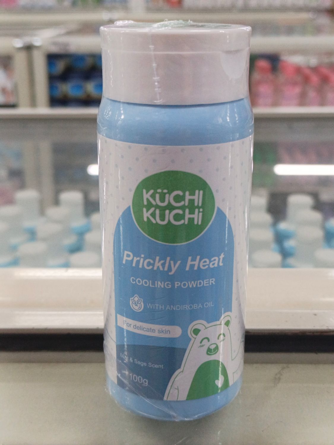 Kuchi Kuchi Prickly Heat Cooling Powder Mint &amp; Sage Scent 100g