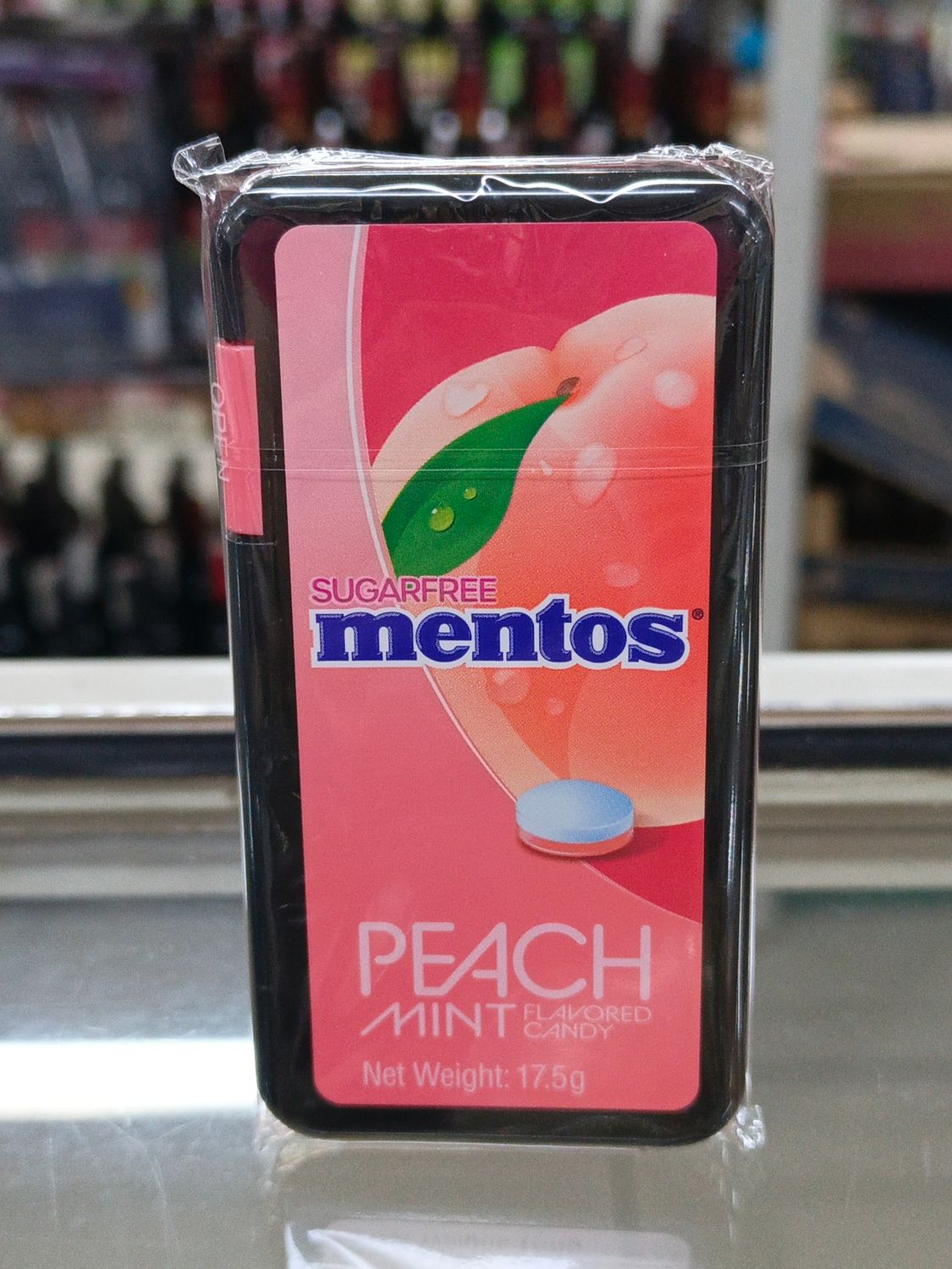 Mentos Sugar Free Peach Mint Flavored Candy 1.7g
