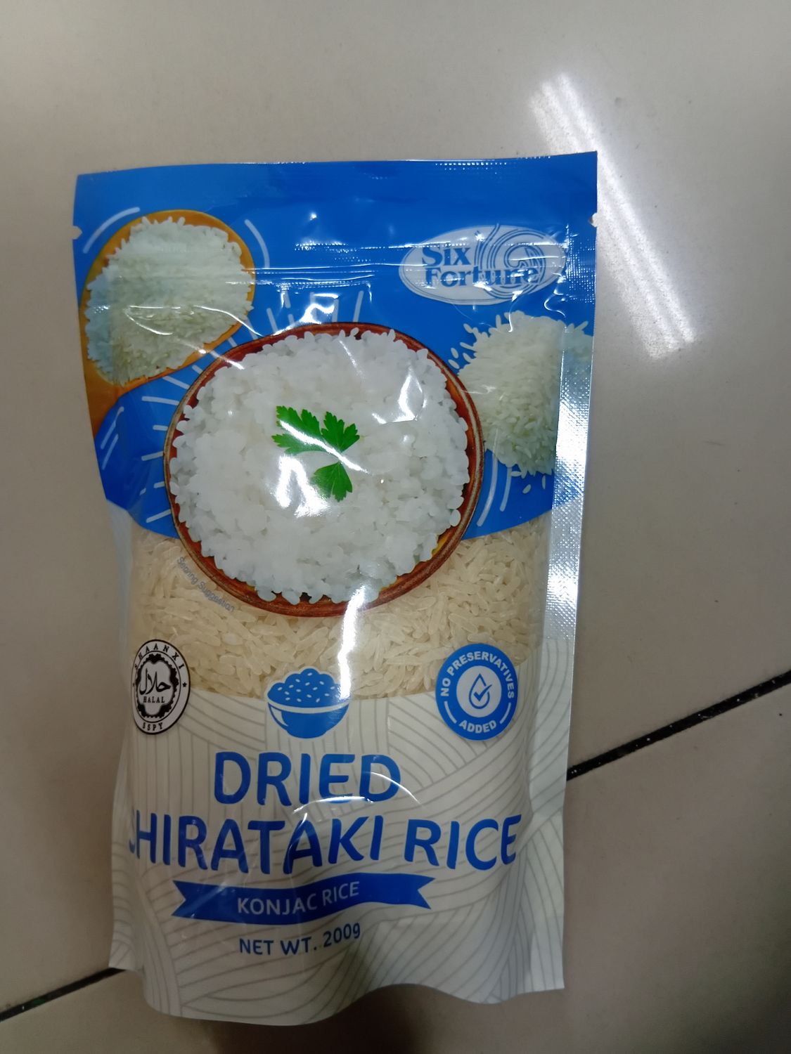 Six Fortune Dried Shirataki Rice 200g