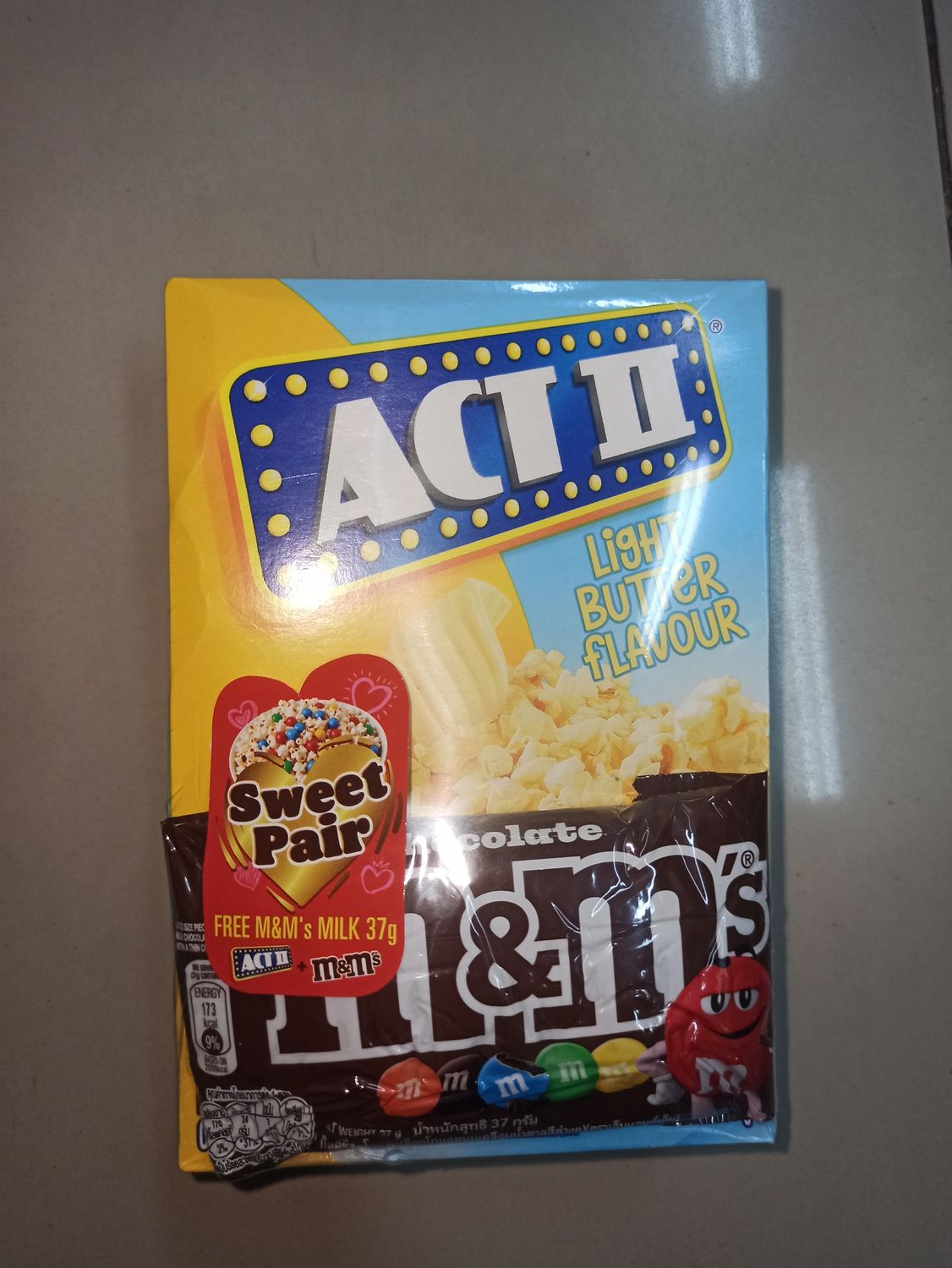Act ll light butter 3ct+MMS 37g