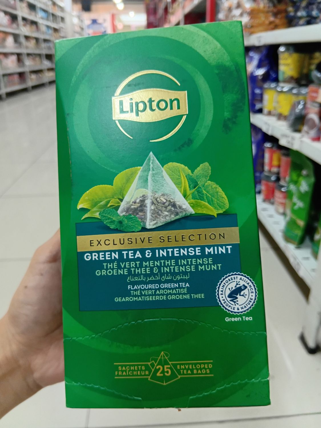 Lipton Green Tea &amp; Intense Mint 50gx25s