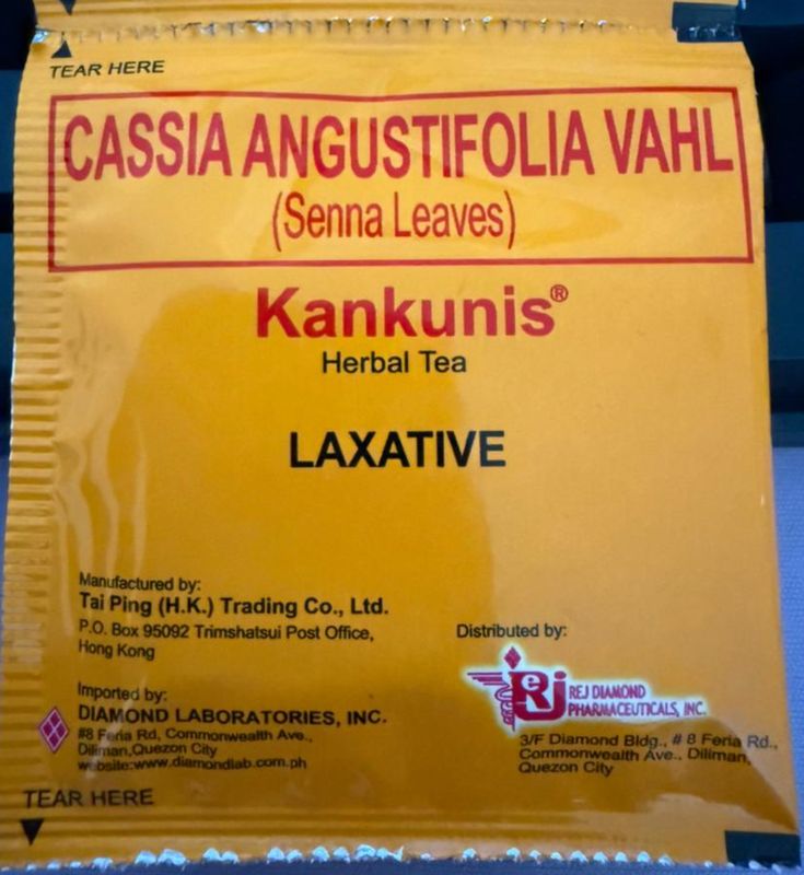 Cassia Angustifolia Vahl (Senna Leaves) Kankunis Herbal Tea Laxative 1 Teabag