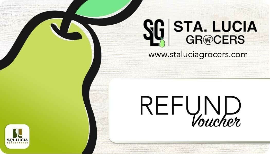​Refund Voucher: This amount has been refunded to your  account via credits. On your next order, proceed to checkout  and click the "Redeem your coupon" button.