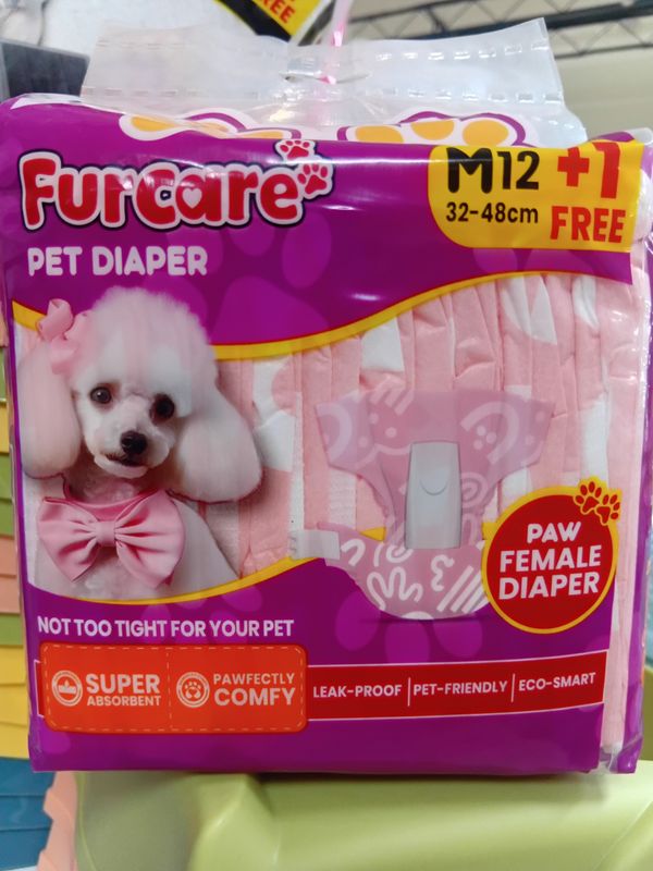 FurCare Pet Diaper Medium Female Diaper 12+1 "32-48cm"