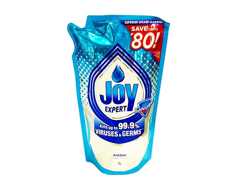 Joy Expert Safeguard Antibac Dishwashing Liquid Superior Grease Cleaning Value Refill 1L