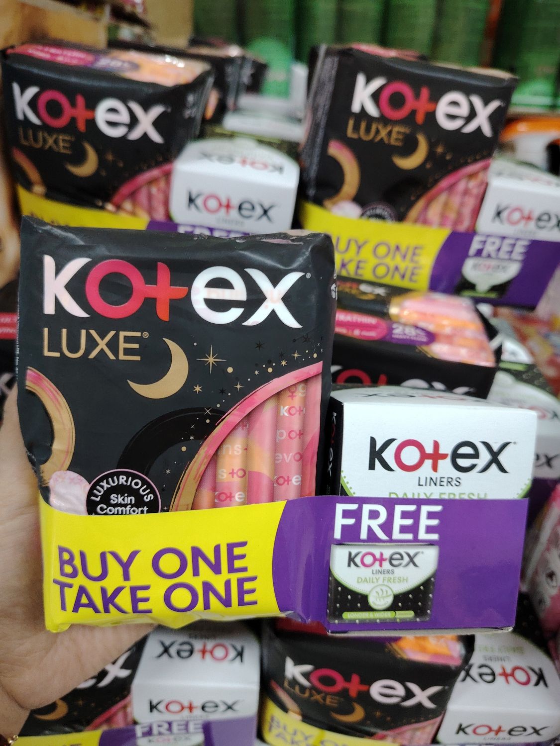Kotex Luxe 28cm + Kotex Liners 8s