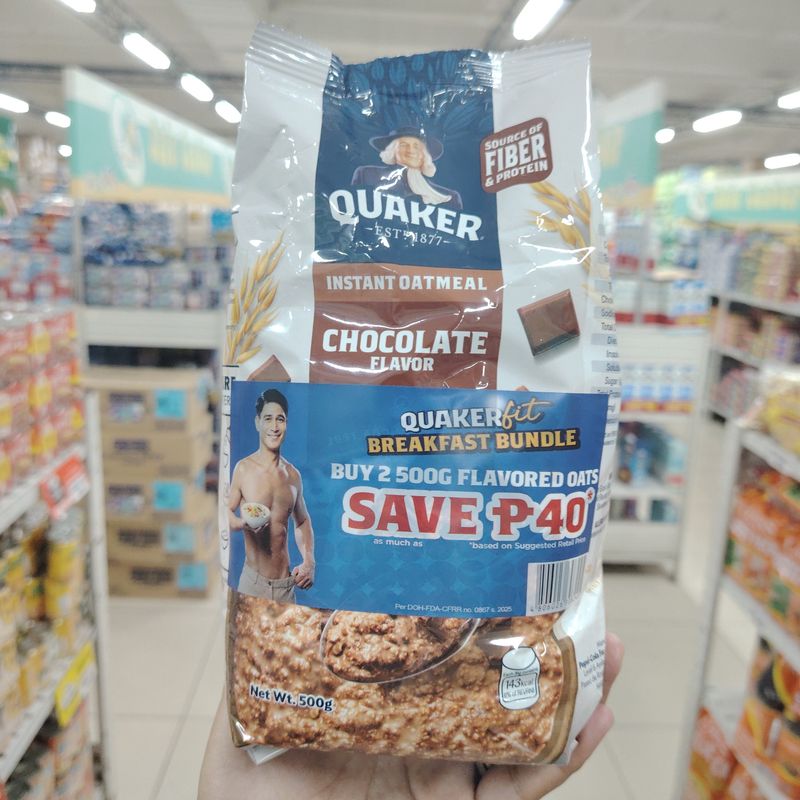 Quaker Instant Oatmeal Chocolate 500g x 2's