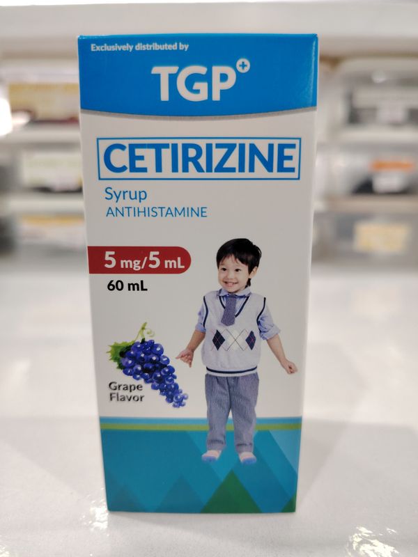 TGP Cetirizine Syrup Antihistamine 60ml Grape Flavor