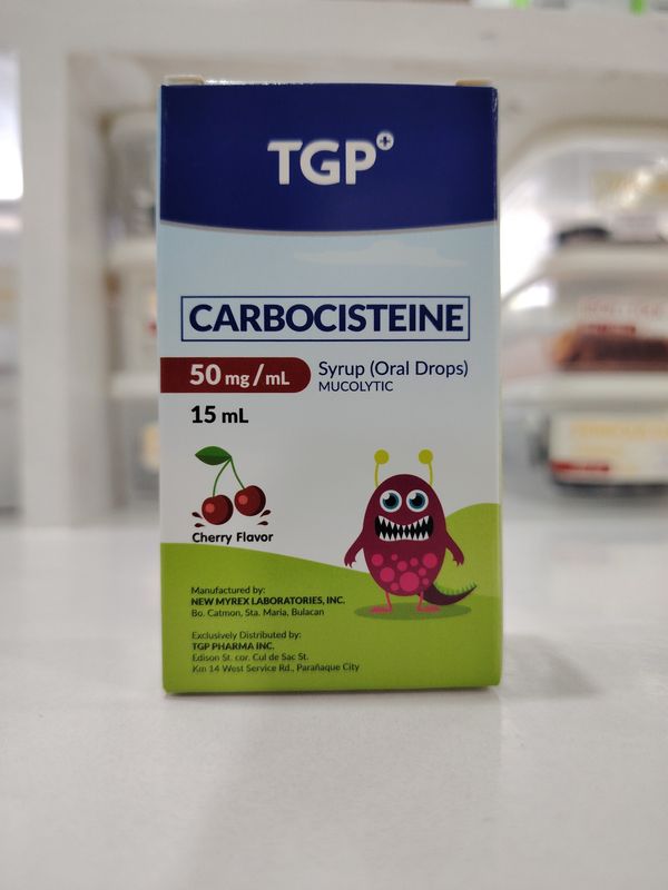 Carbocisteine 50mg/ml Syrup(Oral Drops) Cherry Flavor🍒 15ml