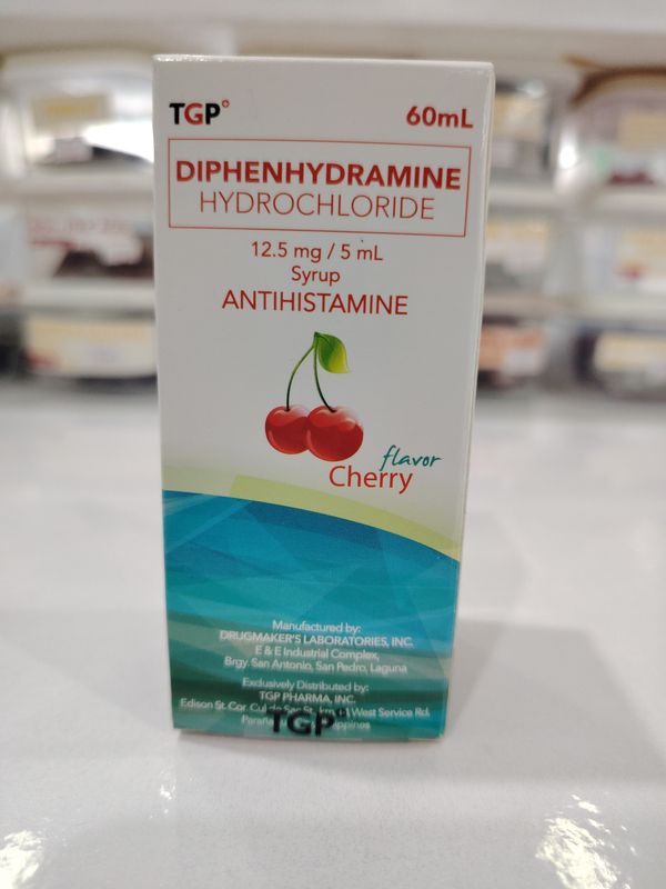 TGP Diphenhydramine Hdyrochloride 60ml Cherry Flavor