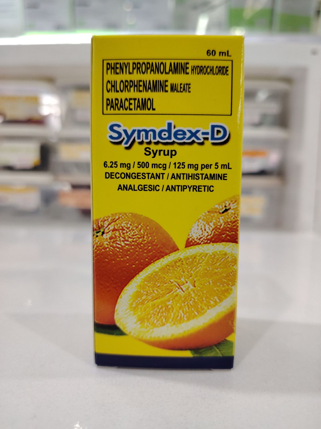 Phenylpropanolamine Hydrochloride Chlorphenamine Maleate Paracetamol SYMDEX-D 60ml Syrup