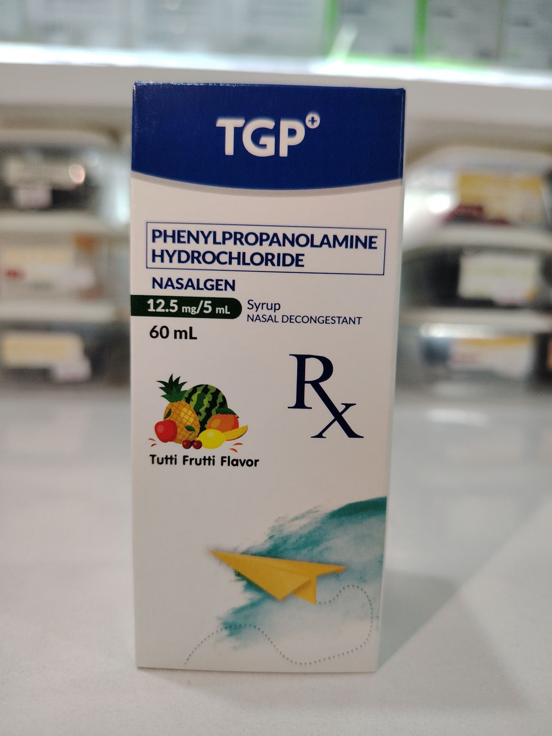 Phenylpropanolamine Hydrochloride Nasalgen Tutti Frutti Flavor 60ml