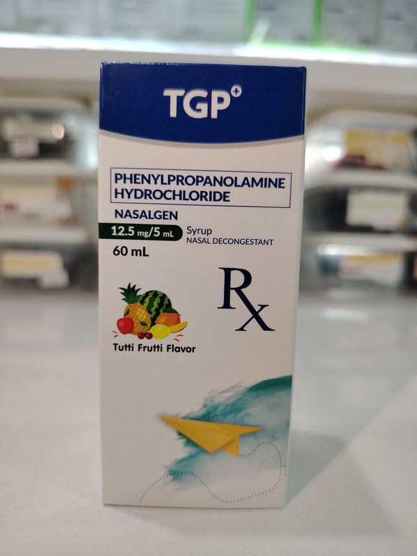 Phenylpropanolamine Hydrochloride Nasalgen Tutti Frutti Flavor 60ml