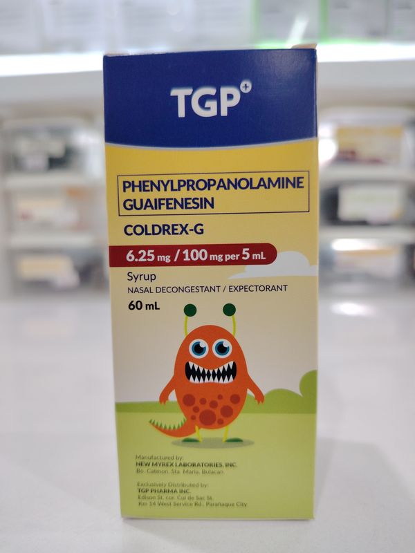 Phenylpropanolamine Guaifenesin COLDREX-G Syrup 60ml