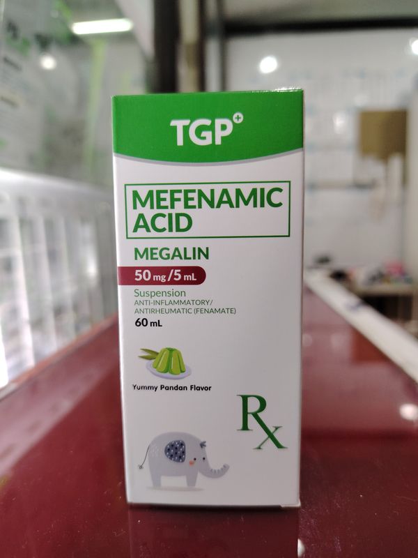 Mefenamic Acid MEGALIN 50mg/5ml Yummy Pandan Flavor 60ml