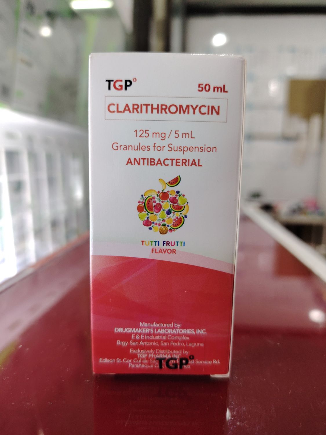 Clarithromycin 125mg/5ml Tutti Frutti Flavor 50ml