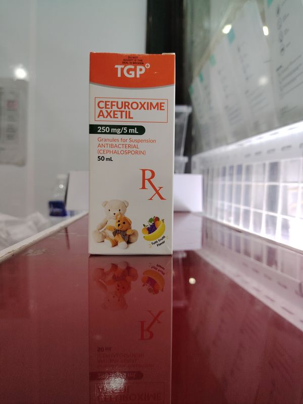Cefuroxime Axetil 250mg/5ml Tutti Frutti Flavor 50ml