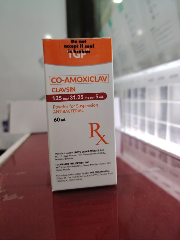 Co-Amoxiclav CLAVSIN 125mg/31.25mg per 5ml Passion Fruit Flavor 60ml