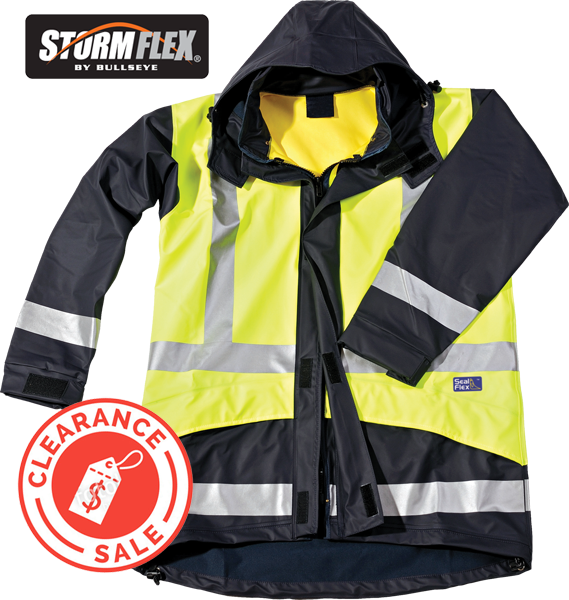 CLEARANCE STORM FLEX Hi Vis 2-Tone Yellow+Blue Parka
