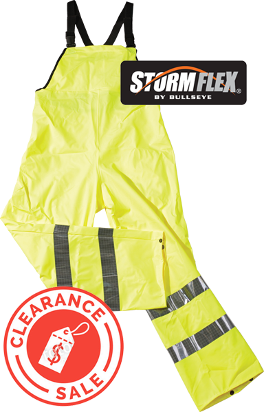 CLEARANCE STORM FLEX Hi Vis Yellow Bib &amp; Brace