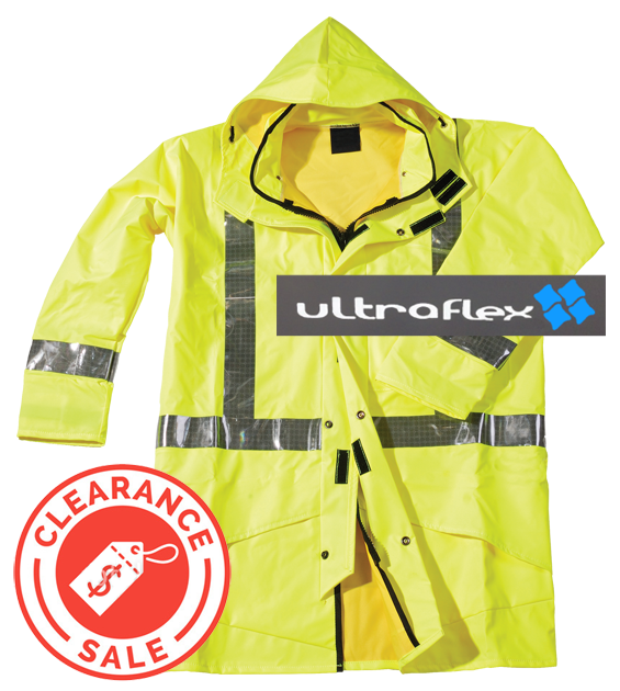 ULTRA FLEX Hi-Vis Yellow Parka &amp; Hood