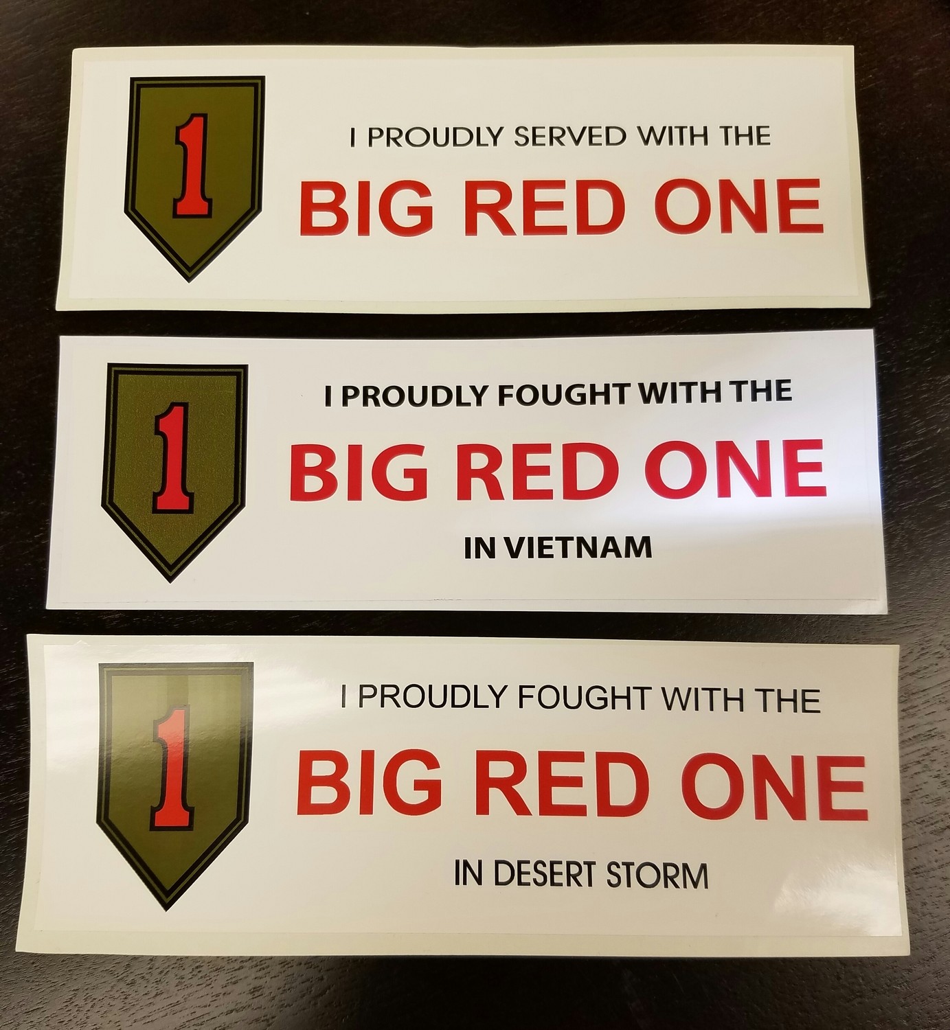 1ID I Proudly Served With Bumper Stickers