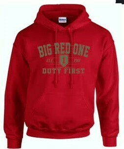 Hoodie (Red) Red Big Red One, Size: Small