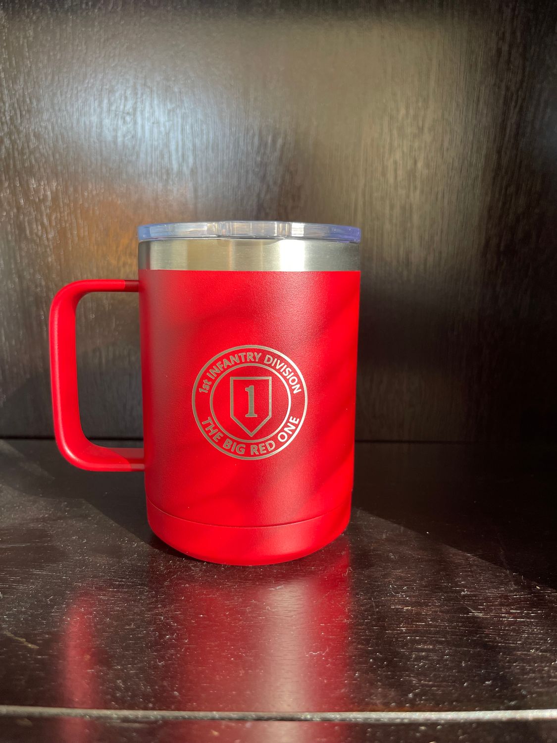 &quot;THE BIG RED ONE&quot; 15 oz insulated coffee mug (Red) *ON SALE*