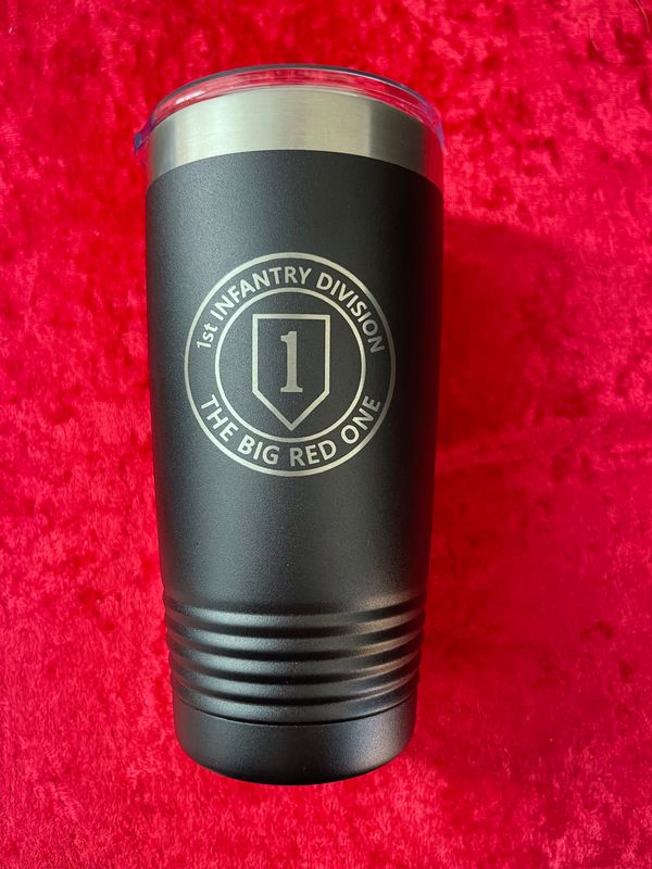 &quot;THE BIG RED ONE&quot; 20 oz. insulated Tumbler (Black) *ON SALE*