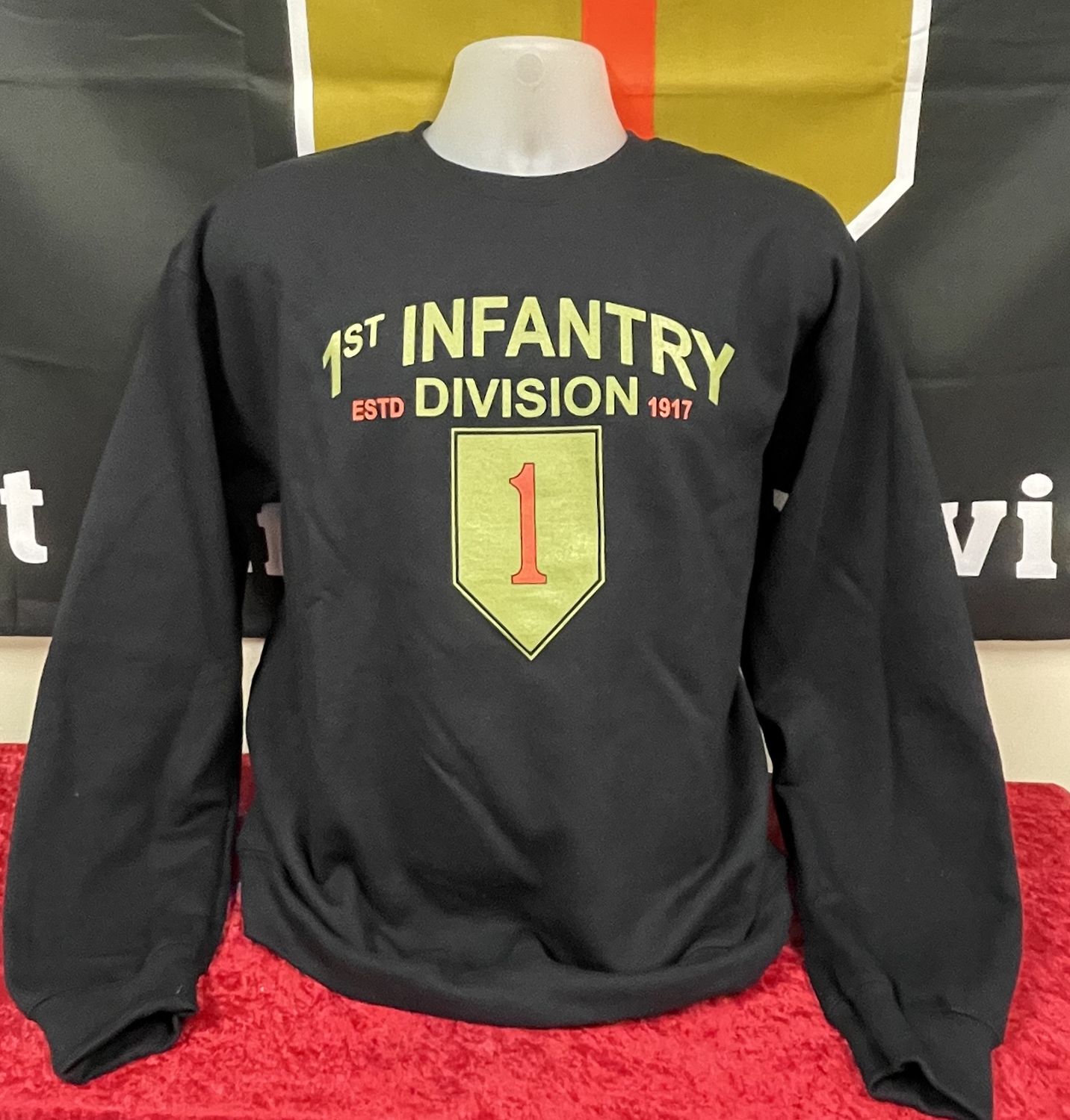 1st Infantry Big Red One Crewneck Black