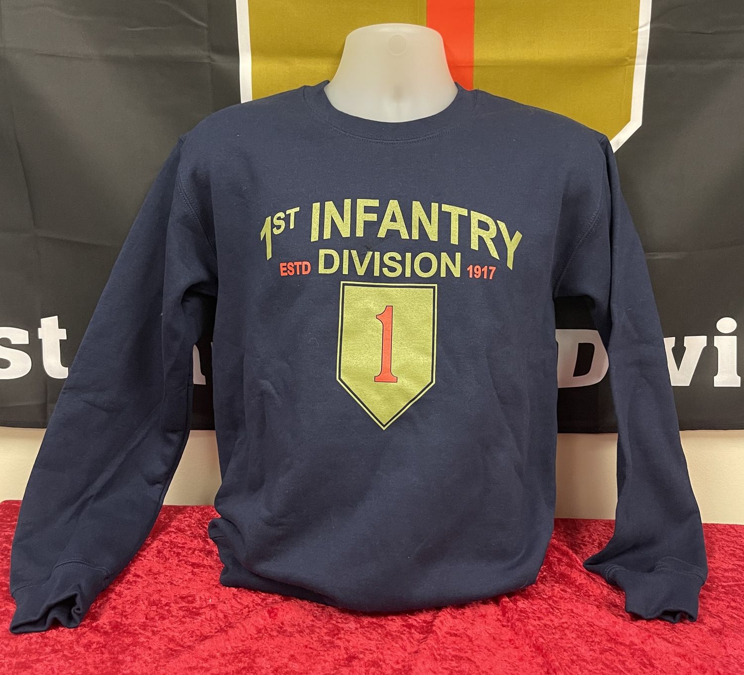 1st Infantry Big Red 1 Crewneck Navy