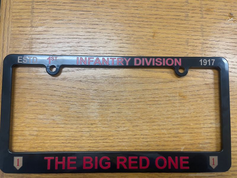 1st Infantry License plate cover