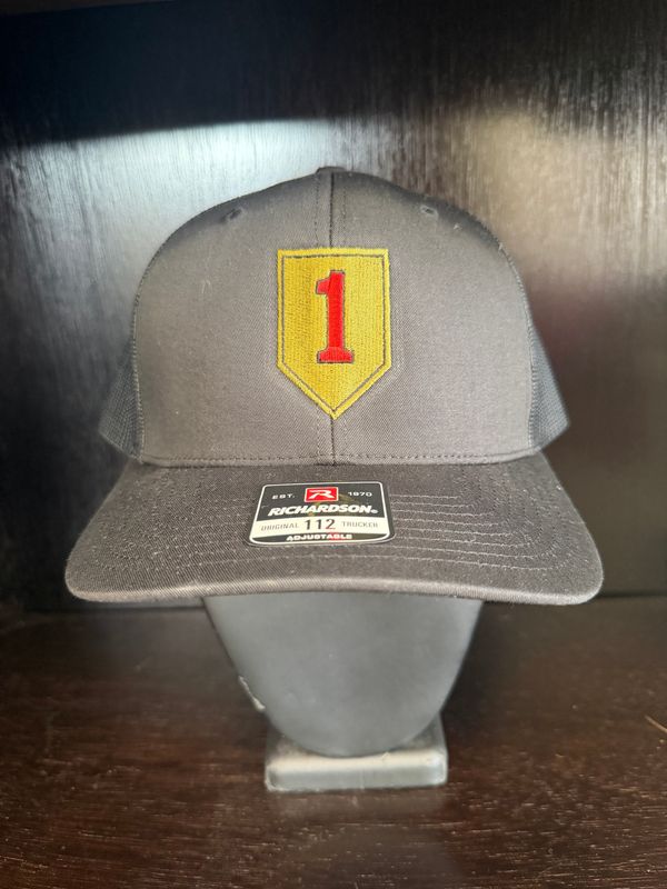 Black Big Red 1 Embroidered Snapback Trucker Cap