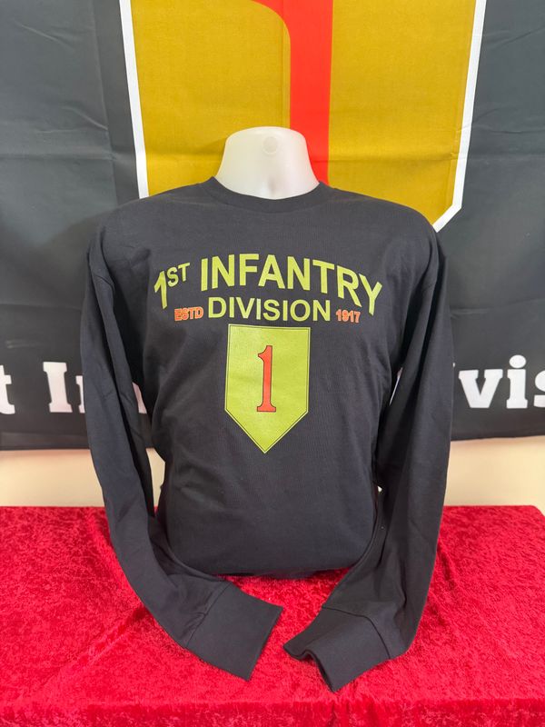 Black 1st Infantry Big Red 1 Long Sleeve T-shirt