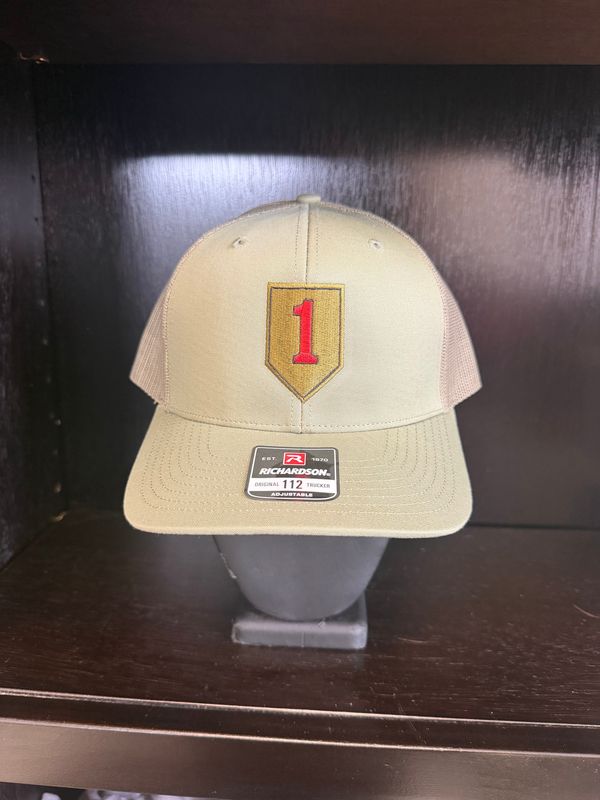 Loden Big Red 1 Embroidered Snapback Trucker Cap