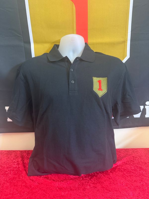 Port Authority Big Red 1 Embroidered Left Chest Polo Deep Black