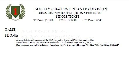 2026 Annual Reunion Raffle Ticket Options