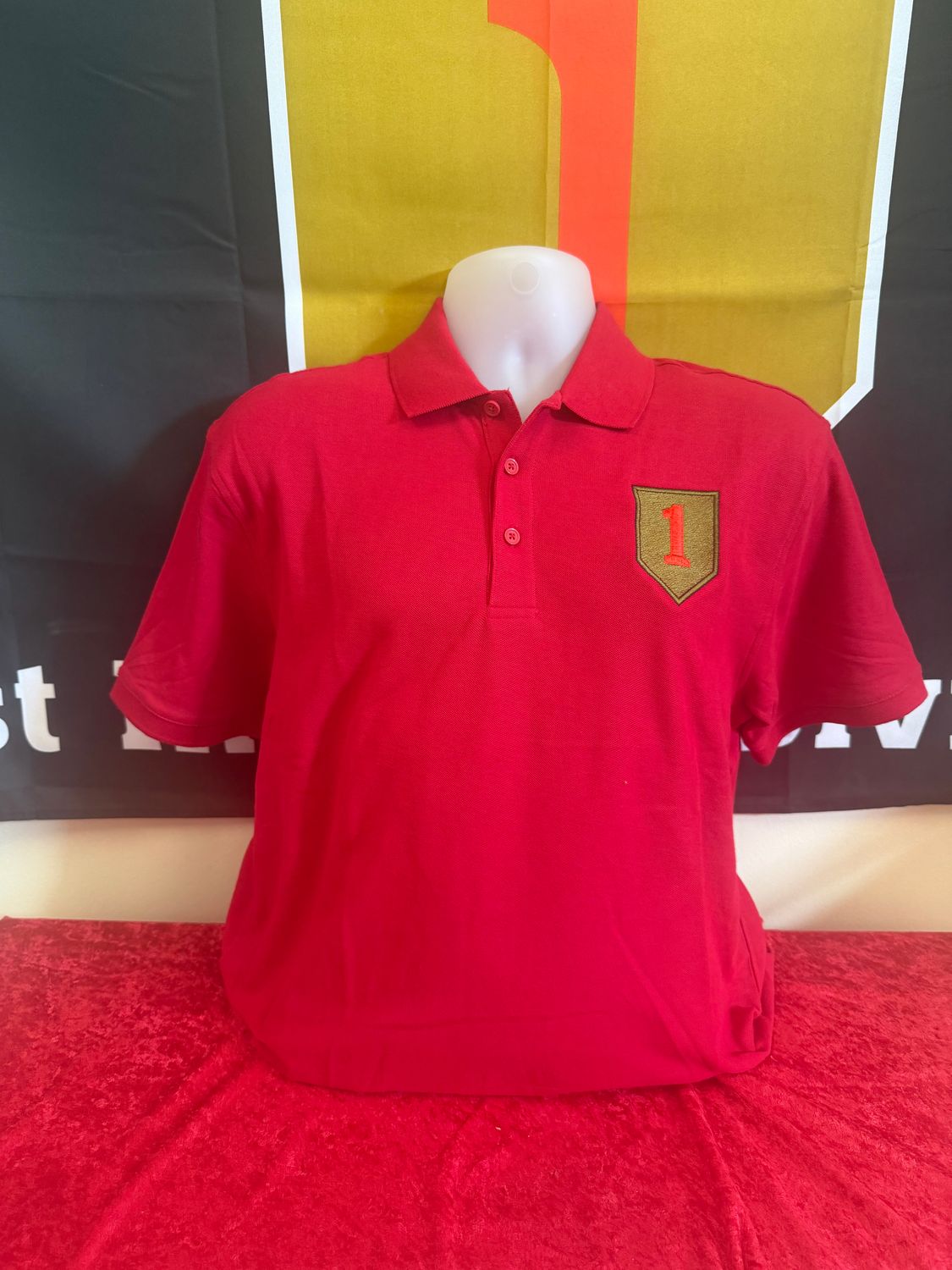 Port Authority Big Red 1 Embroidered Left Chest Polo Rich Red