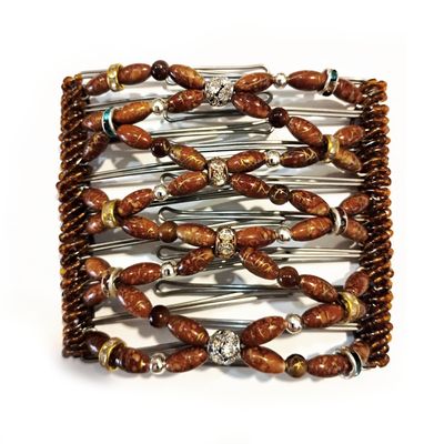 Silver and Gold Rhinestone and Brown