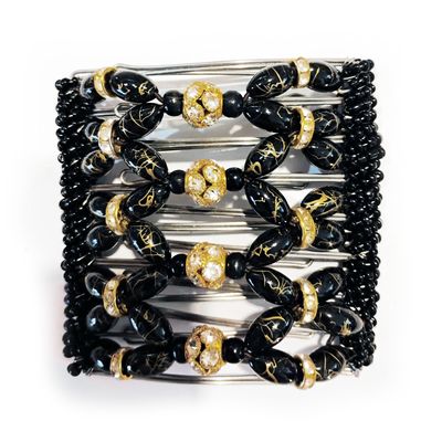 Gold Rhinestone and Black