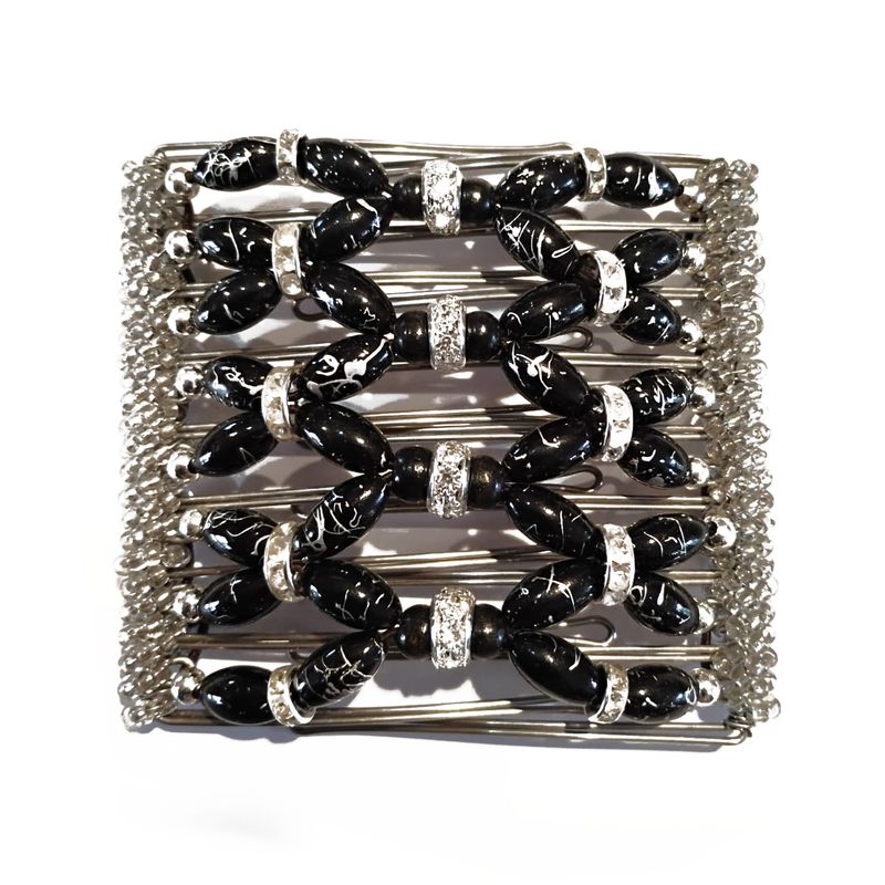 Silver Rhinestone and Black with White sides