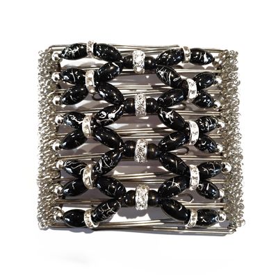 Silver Rhinestone and Black with White sides