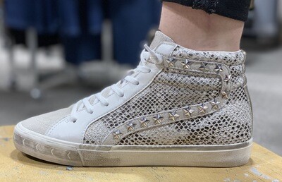 vintage havana kate sneaker in gold snake