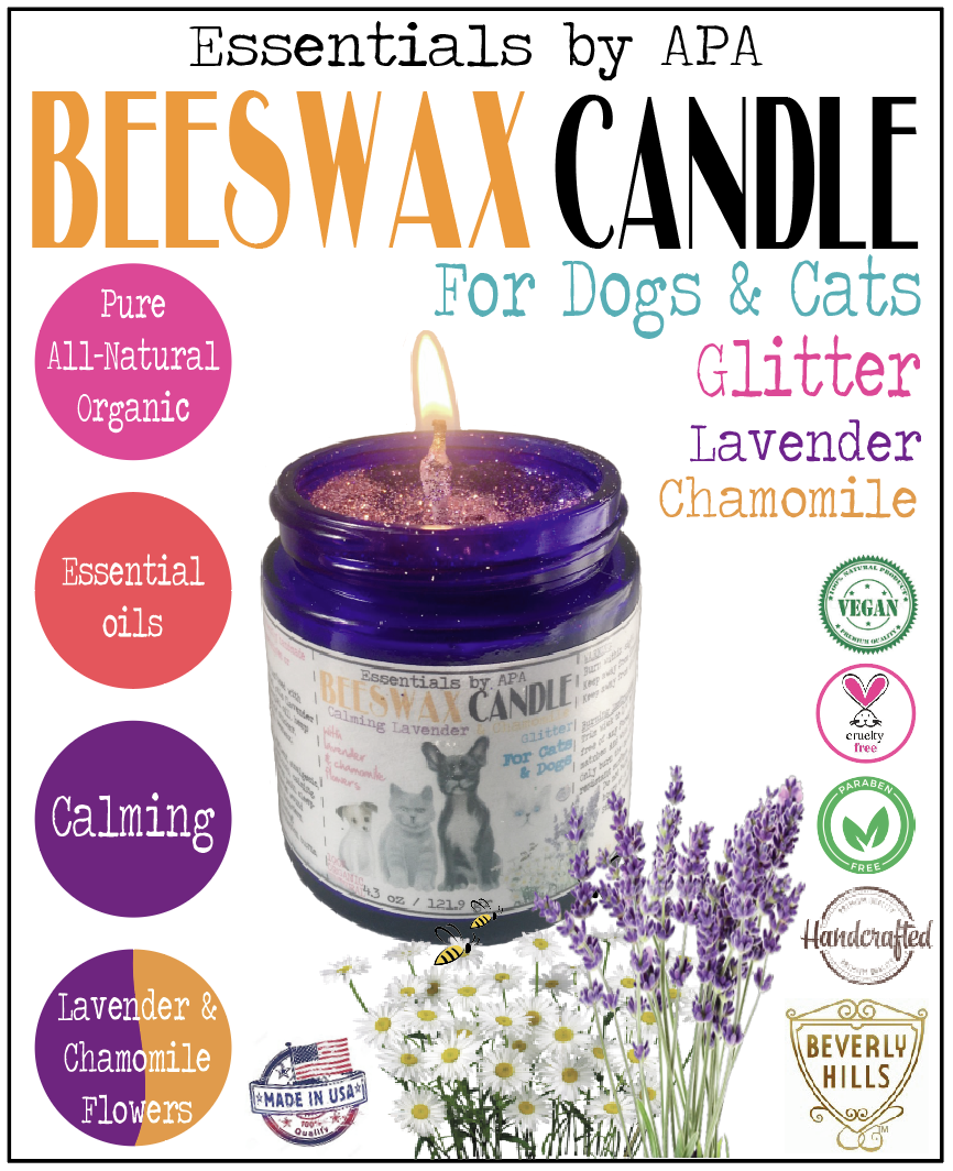 🕯🐕🐈Beeswax Candle Calming Deodorizing for Cats for Dogs