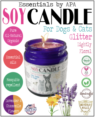 🕯🐕🐈 Soy Candle Mosquito-repellent Floral for Cats Dogs
